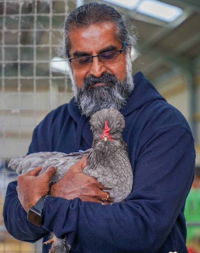 Mohanji with rooster